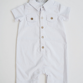 Boys one piece stretch cotton romper